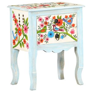 vidaXL H&aring;ndmalt nattbord 40x30x50 cm heltre mango