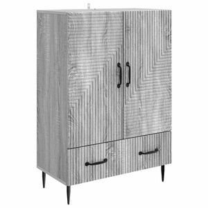 vidaXL Serviesskap Gr&aring; sonoma 66 x 34,5 x 95 cm Konstruert tre