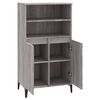 vidaXL Highboard gr&aring; sonoma 60x36x110 cm konstruert tre