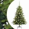 vidaXL Kunstig juletre med julekuler 150 cm 150 LED-lys Varmhvit