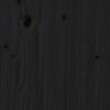 vidaXL Veggmontert sengegavl svart 140x3x90 cm heltre furu
