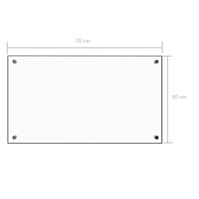 vidaXL Kjøkkenplate gjennomsiktig 70x40 cm herdet glass