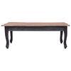 vidaXL Salongbord svart 120x60x45 cm heltre mahogni