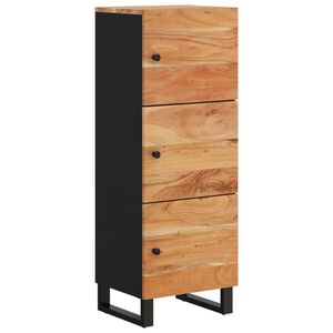 vidaXL Highboard med 3 d&oslash;rer 40x33x110 cm heltre akasie og jern