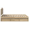 vidaXL Sengestamme med hodegjerde Sonoma eik 150 x 200 cm Massiv furu