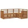 vidaXL Sofasett 4 pcs Naturlig Solid akasietre