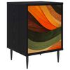 vidaXL Nattbordskap BONN Svart eik 36 x 33 x 51 cm Konstruert tre