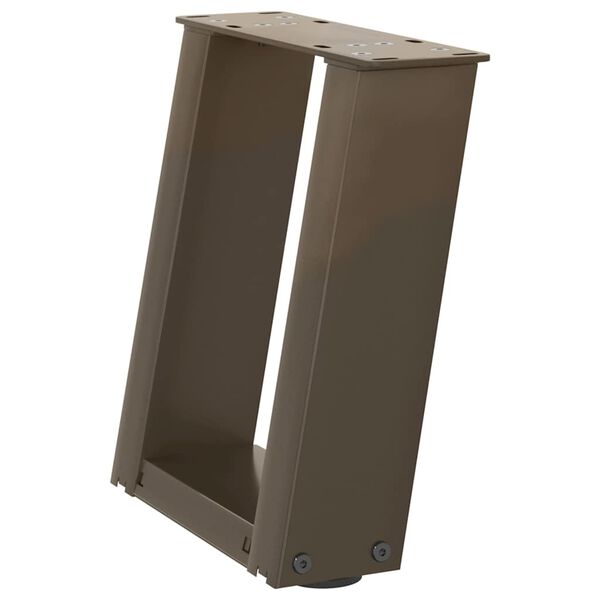 vidaXL Salongbordben U-formet 2 stk naturst&aring;l 30x(30-31) cm st&aring;l