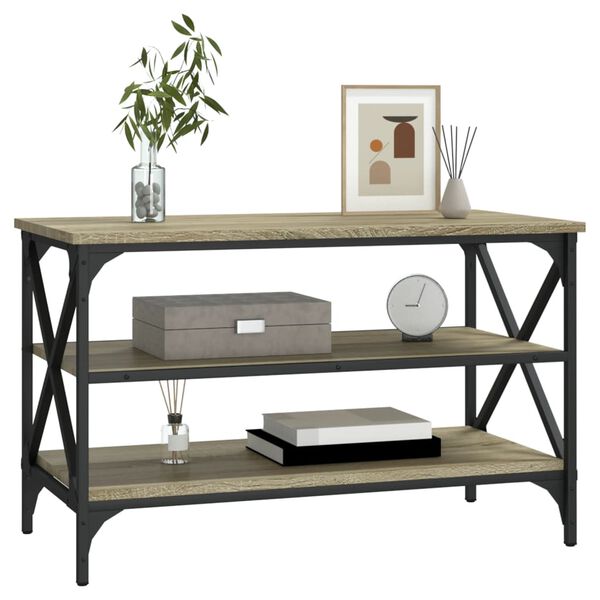 vidaXL TV-benk sonoma eik 80x40x50 cm konstruert tre