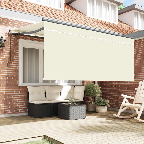 vidaXL Innvendbar Markise Krem 300 x 200 cm Polyester og aluminium