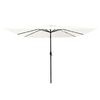 vidaXL Hageparasol sand 295 x 295 x 245 cm Polyester og st&aring;l