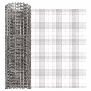 vidaXL Maskeskjerm 40 x 200 cm 3 Mesh Rustfritt st&aring;l 201 S&oslash;lv