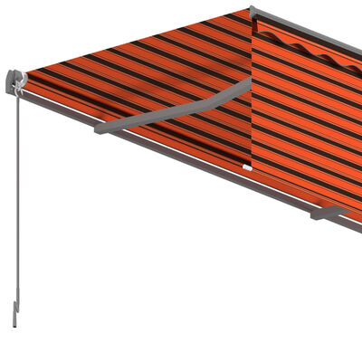 vidaXL Automatisk uttrekkbar markise med persienne 6x3 m oransje brun