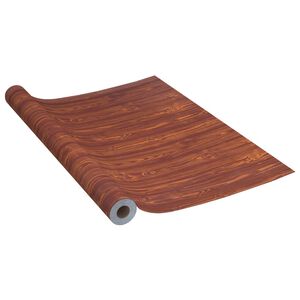 vidaXL Selvklebende folie til m&oslash;bler akasietre 500x90 cm PVC