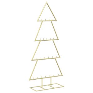 vidaXL Juletre i metall med fot KUOPIO 125 cm St&aring;l Gull