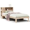 vidaXL Seng med bokhylle uten madrass 100x200 cm heltre furu
