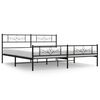 vidaXL Sengeramme i metall uten madrass med fotgavl svart 180x200 cm