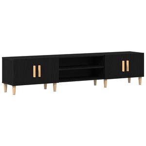 vidaXL TV-skap Svart Eik 180 x 31,5 x 40 cm Konstruert tre