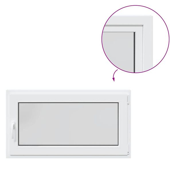 vidaXL Kjellervindu "RISOR" 110x70 cm vipp-og-sving DIN høyre hvit