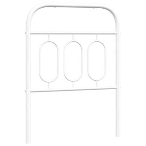 vidaXL Utskiftbar sengegavl i metall hvit 75 cm