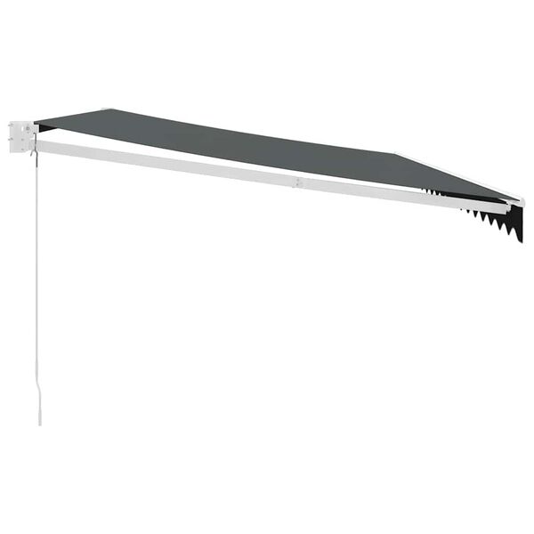 vidaXL Uttrekkbar markise antrasitt 5x3 m stoff og aluminium