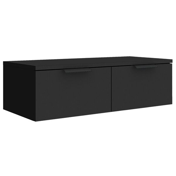 vidaXL Veggskap svart 68x30x20 cm konstruert tre