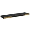 vidaXL Flytende vegghyller 2 stk høyglans svart 90x23,5x3,8 cm MDF
