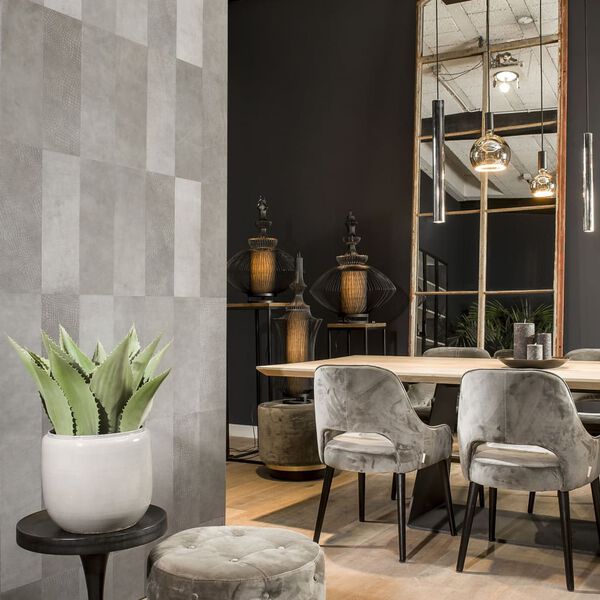 WallArt Skinnfliser Lyttelton bl&aring;gr&aring; 16 stk