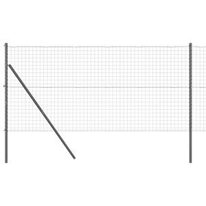 vidaXL Euro Zaun Festemo 10 x 1 m PVC-belagt st&aring;l Gr&aring; Mesh