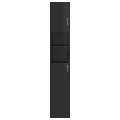 vidaXL Baderomsskap høyglans svart 32x25,5x190 cm sponplate