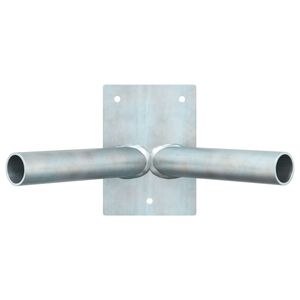 vidaXL Flaggstangholder sølv 11.5 x 7.5 cm Stål