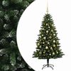 vidaXL Kunstig juletre med kuler 150 cm 150 LED-lys Varmhvit