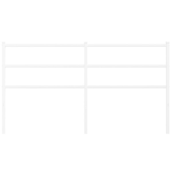 vidaXL Utskiftbar sengegavl i metall hvit 150 cm