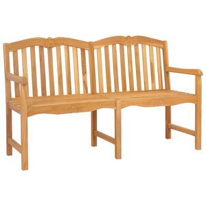vidaXL H&aring;ndlaget Rosebenk 150 x 60,5 x 95 cm Massivt Teaktre Naturlig