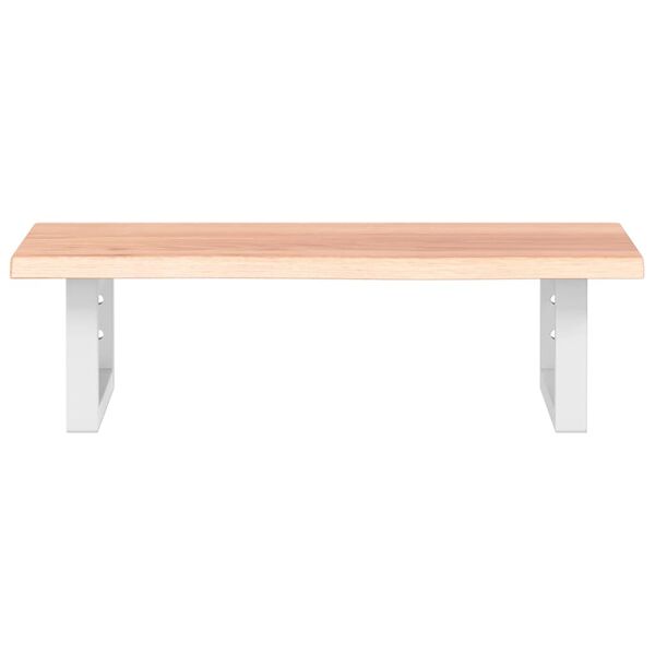 vidaXL Servanthylle veggmontert st&aring;l og heltre eik