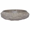 vidaXL Vask &Oslash;40x12 cm marmor gr&aring;