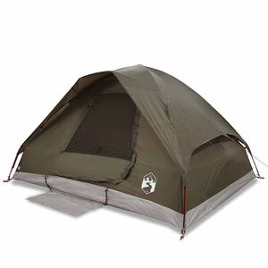 vidaXL Kuppeltelt for camping 6 personer brun vanntett