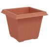 vidaXL Firkantet Blomsterpotte 6 pcs Klinker R&oslash;d 20 x 20 x 16 cm Plast