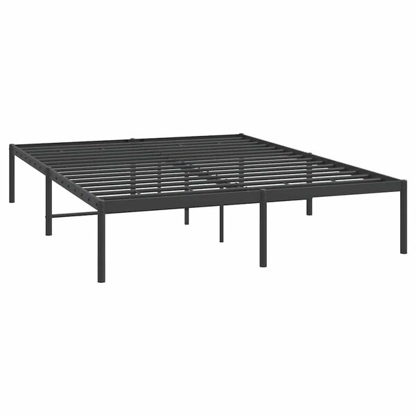 vidaXL Sengeramme i metall svart 140x200 cm