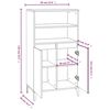 vidaXL Highboard gr&aring; sonoma 60x36x110 cm konstruert tre