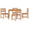 vidaXL Hagespisegruppe 5 deler heltre teak