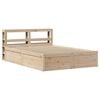 vidaXL Sengeramme med hodegavl 140x200 cm heltre furu
