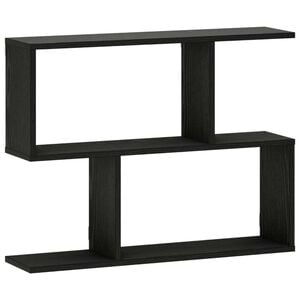 vidaXL Vegghylle Svart eik 72 x 17 x 55,5 cm Konstruert tre