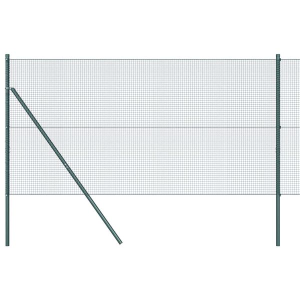vidaXL Gjerdep&aring;le gr&oslash;nn 25 x 1,4 m (16 x 16 mm maske) St&aring;l og PVC