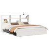 vidaXL Seng med bokhylle uten madrass hvit 180x200 cm heltre furu