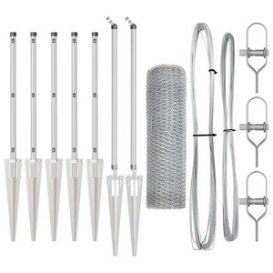 vidaXL Gjerdep&aring;le s&oslash;lv 10 x 0,4 m (13 mm nett) St&aring;l