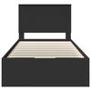 vidaXL Sengestamme med skuff Svart 100 x 200 cm Ingeni&oslash;rtre