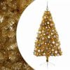 vidaXL Kunstig juletre med julekuler 210 cm 300 LED-lys Varmhvit