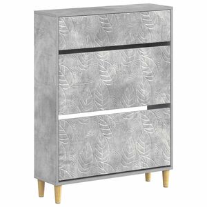vidaXL Sko Skap DELFT 78 x 24 x 103 cm Konstruert tre Betonggr&aring;