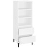 vidaXL Highboard hvit 40x36x110 cm konstruert tre